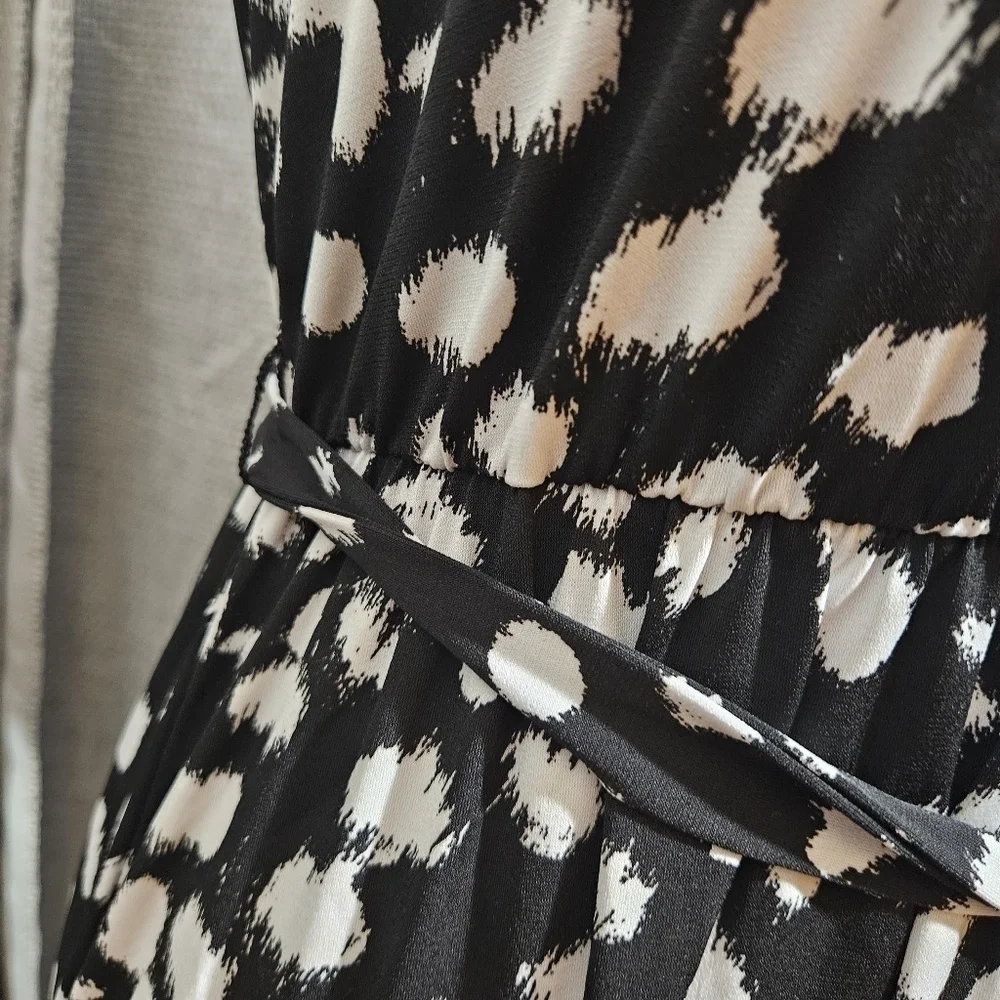 Susan Lawrence Black and White Print Sleeveless Maxi Dress Size XS - Picture 6 of 8